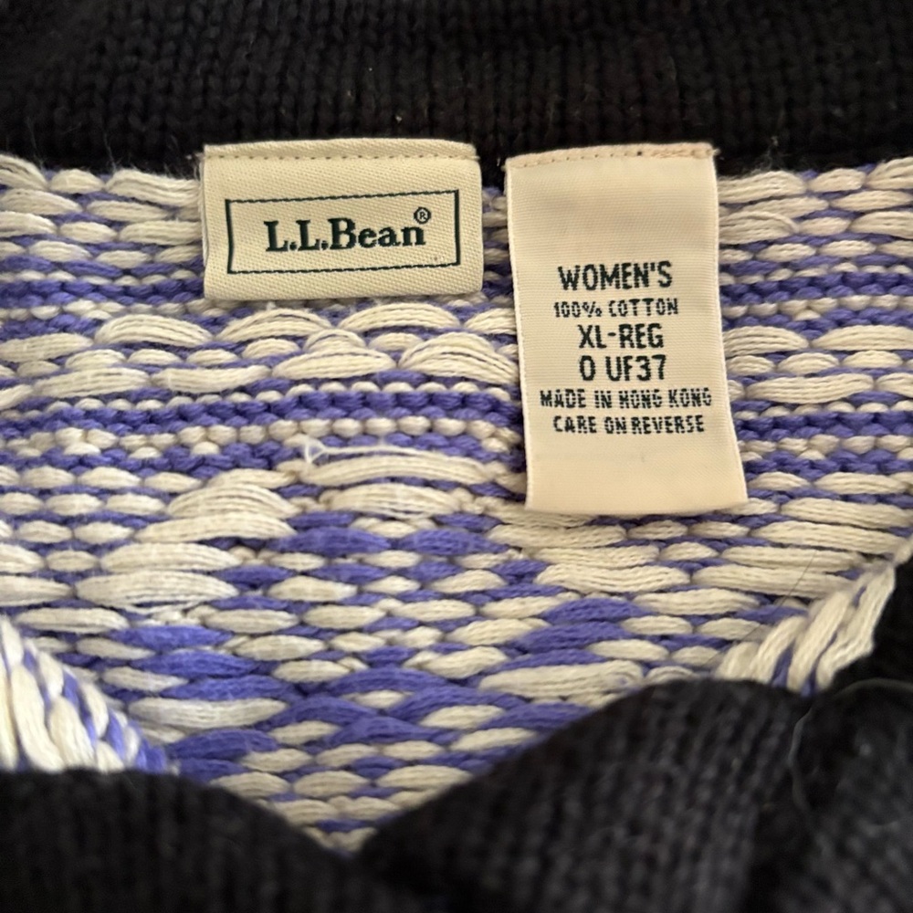 LL Bean Vintage Cotton Nordic Sweater - Picture 3 of 8